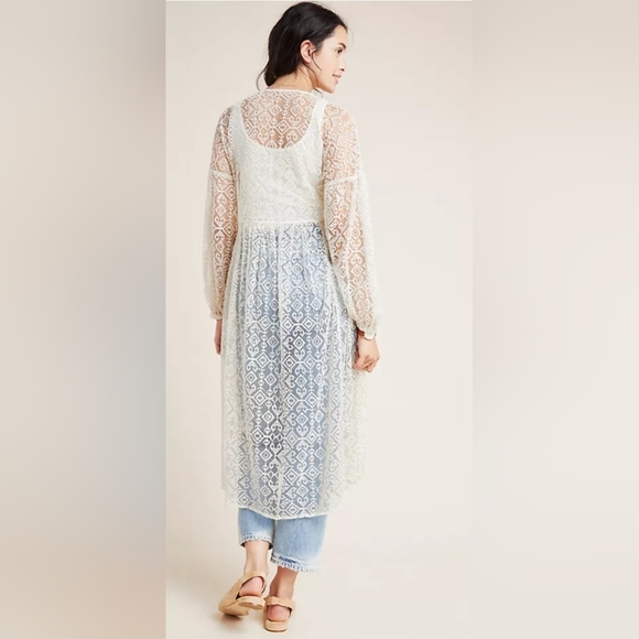 NWT Anthropologie Maeve San-Michel Lace Duster - Picture 2 of 9